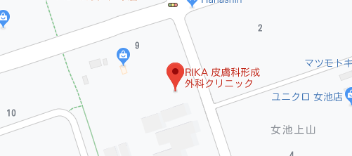 RIKA皮膚科･形成外科クリニック地図