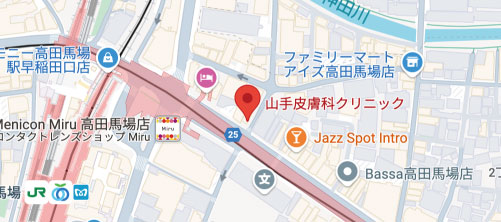 山手皮フ科クリニック地図