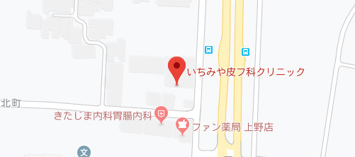 いちみや皮フ科クリニック地図