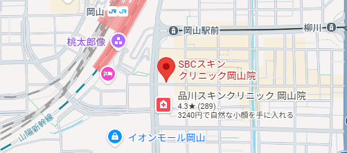 SBCスキンクリニック 岡山院地図