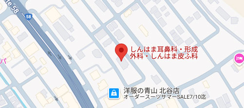 しんはま耳鼻科･形成外科･しんはま皮ふ科地図