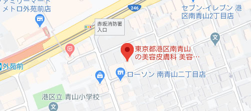 青山ラジュボークリニック地図
