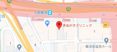きぬがさクリニック 大阪院地図