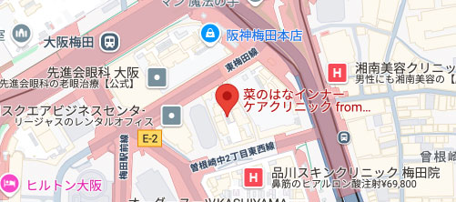 トキコクリニック 菜のはなインナーケア院地図