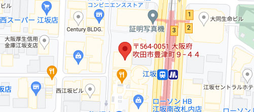 湘南美容クリニック 江坂院地図