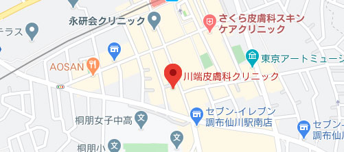 川端皮膚科クリニック地図