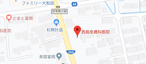 西島皮膚科地図
