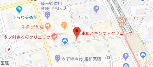 浦和スキンケアクリニック地図