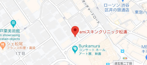 emiスキンクリニック松濤地図