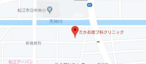 たかお皮フ科クリニック地図