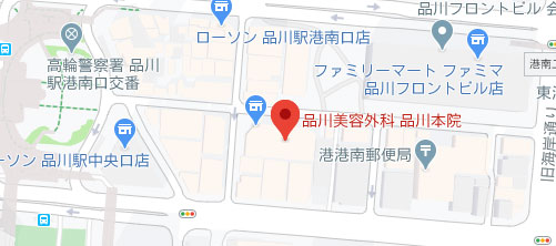 品川美容外科 品川本院地図