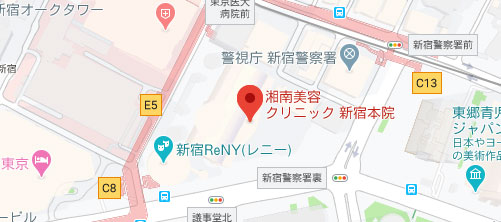 湘南美容クリニック 新宿本院地図