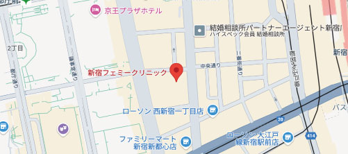 フェミークリニック 新宿院地図