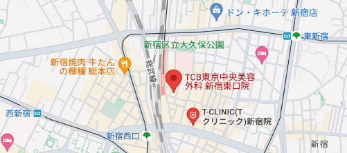 東京中央美容外科 新宿東口院地図