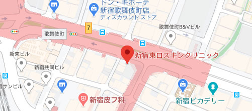 新宿東口スキンクリニック地図
