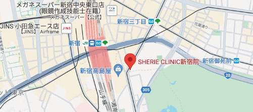 シェリークリニック 新宿本院地図