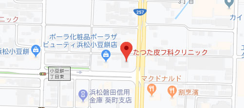 たつた皮ふ科クリニック地図