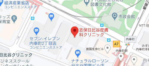 志保日比谷皮膚科クリニック地図