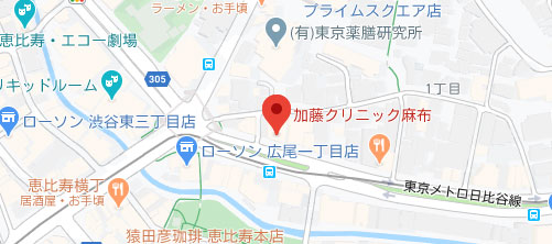 加藤クリニック麻布 東京院地図
