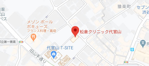 松倉クリニック代官山地図