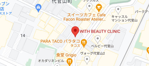 WITH BEAUTY CLINIC地図