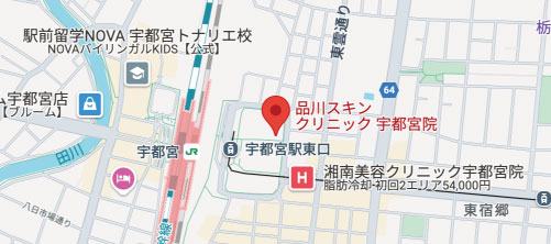品川スキンクリニック 宇都宮院地図