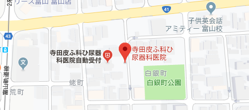 寺田皮ふ科ひ尿器科医院地図