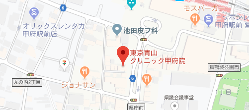 東京青山クリニック 甲府院地図